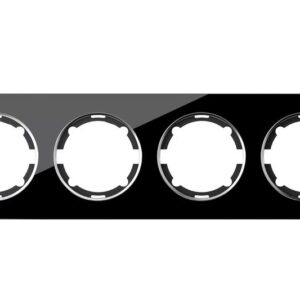 Рамка 4-м Garda горизонт. стеклянная чер. 2E52401303 OneKeyElectro 2234942 оптом купить цена