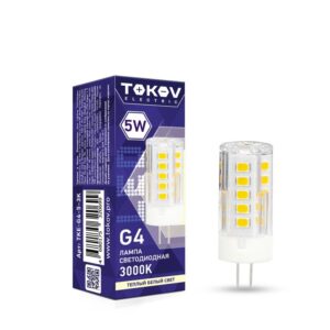 Лампа светодиодная 5Вт Capsule 3000К G4 220-240В TOKOV ELECTRIC TKE-G4-5-3K оптом купить цена