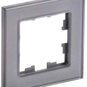 Рамка 1-м BRITE РУ-1-2-БрСе стекло сер. IEK BR-M12-G-K03 оптом купить цена