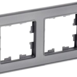 Рамка 2-м BRITE РУ-2-2-БрСе стекло сер. IEK BR-M22-G-K03 оптом купить цена