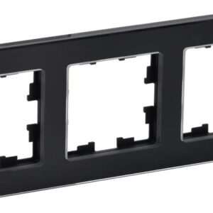 Рамка 3-м BRITE РУ-3-2-БрЧ стекло черн. IEK BR-M32-G-K02 оптом купить цена