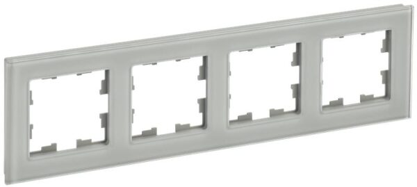 Рамка 4-м BRITE РУ-4-2-БрД стекло дым. IEK BR-M42-G-K30 оптом купить цена