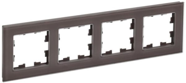 Рамка 4-м BRITE РУ-4-2-БрТБ стекло темн. бронза IEK BR-M42-G-K45 оптом купить цена