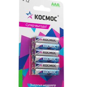 Элемент питания алкалиновый AAA/LR03 BP-12 (блист.12шт) КОСМОС KOCLR03BL12 оптом купить цена
