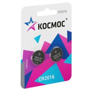 Элемент питания литиевый CR2016 2хBL (блист.2шт) КОСМОС KOC20162BL оптом купить цена