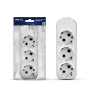 Колодка удлинителя 3-м 16А с заземл. АБС-пластик бел. TOKOV ELECTRIC TKE-C01-KU3-Z оптом купить цена