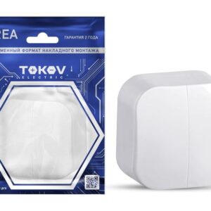 Выключатель 2-кл. ОП Frea 10А IP20 250В АБС-пластик бел. TOKOV ELECTRIC TKE-FR-V2-C01 оптом купить цена