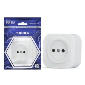 Розетка 1-м ОП Frea 16А IP20 250В без заземл. АБС-пластик бел. TOKOV ELECTRIC TKE-FR-R1-C01 оптом купить цена