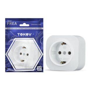Розетка 1-м ОП Frea 16А IP20 250В с заземл. АБС-пластик бел. TOKOV ELECTRIC TKE-FR-R1Z-C01 оптом купить цена