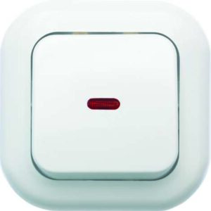 Выключатель 1-кл. СП Валентина 10А IP20 С16-068 с индикацией бел. Кунцево 7645 оптом купить цена