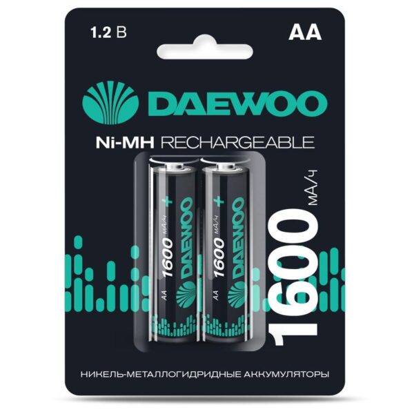 Аккумулятор AA/HR6 1.2В 1600мА.ч Ni-MH BL-2 (уп.2шт) DAEWOO 5043206 оптом купить цена