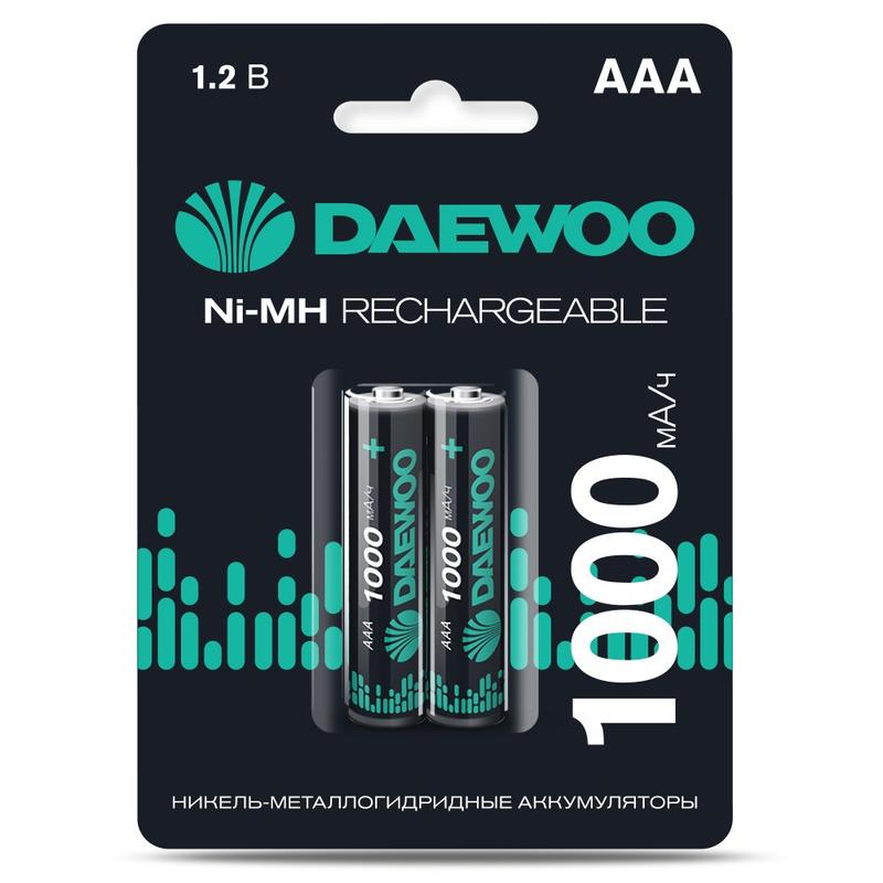 Аккумулятор AAA/HR03 1.2В 1000мА.ч Ni-MH BL-2 (уп.2шт) DAEWOO 5043176 купить оптом выгодно Аккумулятор AAA/HR03 1.2В 1000мА.ч Ni-MH BL-2 (уп.2шт) DAEWOO 5043176 оптом купить цена
