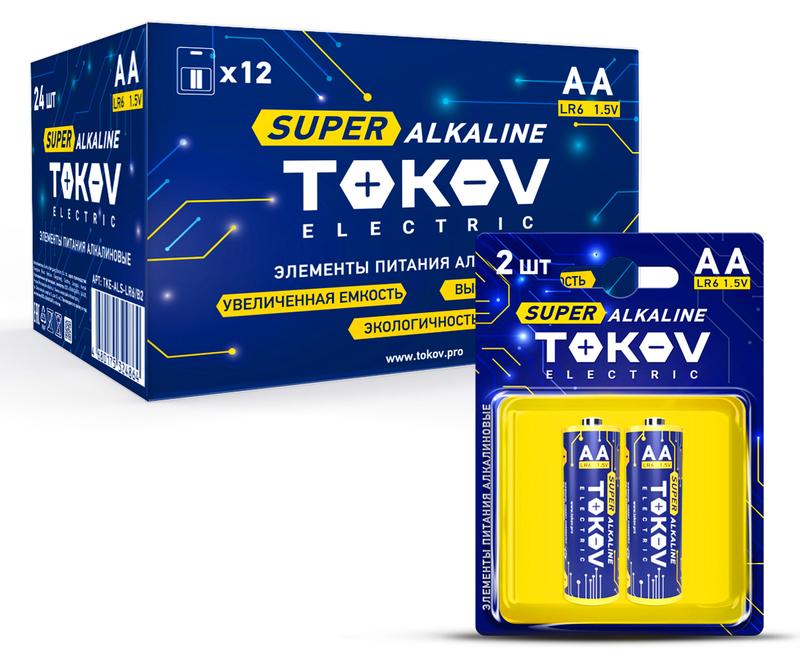 Элемент питания алкалиновый AA/LR6 (блист.2шт) TOKOV ELECTRIC TKE-ALS-LR6/B2 купить оптом выгодно Элемент питания алкалиновый AA/LR6 (блист.2шт) TOKOV ELECTRIC TKE-ALS-LR6/B2 оптом купить цена