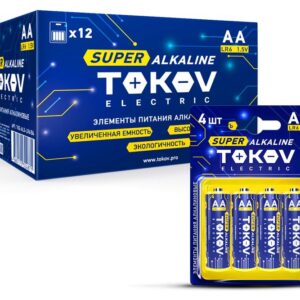 Элемент питания алкалиновый AA/LR6 (блист.4шт) TOKOV ELECTRIC TKE-ALS-LR6/B4 оптом купить цена