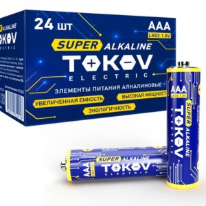 Элемент питания алкалиновый AAA/LR03 (уп.24шт) TOKOV ELECTRIC TKE-ALS-LR3/C24 оптом купить цена