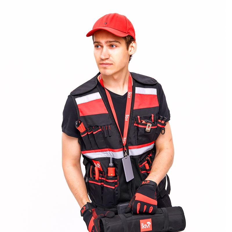 Жилет монтажника КМ-TOOLVESTBAG-23 универс. регулир. КМ LO43175 купить оптом выгодно Жилет монтажника КМ-TOOLVESTBAG-23 универс. регулир. КМ LO43175 оптом купить цена