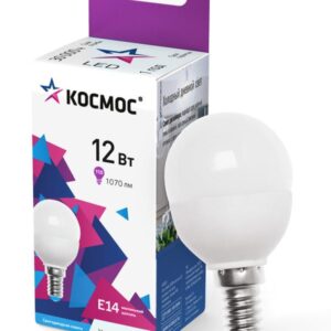 Лампа светодиодная 12Вт шар 6500К холод. бел. E14 220В КОСМОС LkeLED12wGL45E1465 оптом купить цена