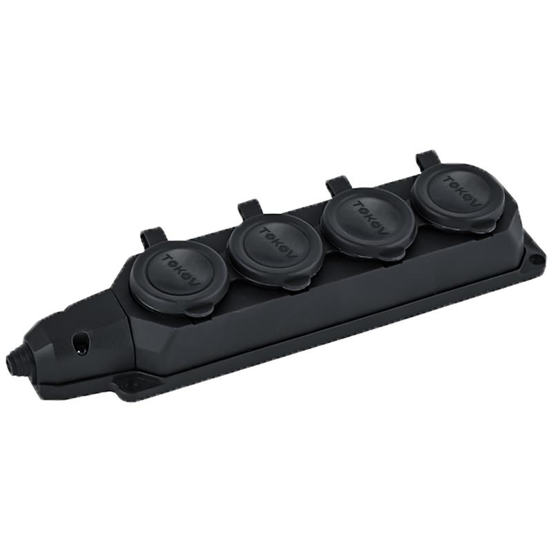 Колодка удлинителя 4-м 16А с заземл. каучук TOKOV ELECTRIC TKE-C05-KK4-Z купить оптом выгодно Колодка удлинителя 4-м 16А с заземл. каучук TOKOV ELECTRIC TKE-C05-KK4-Z оптом купить цена