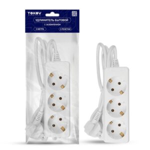 Удлинитель 3х3м с заземл. 10А 3х0.75 TOKOV ELECTRIC TKE-C01-BU3-3-075-Z оптом купить цена