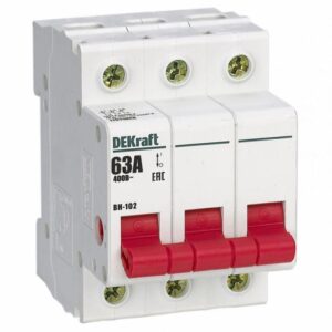 Выключатель-разъединитель 3п 63А ВН-102 DEKraft 17011DEK оптом купить цена