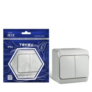 Выключатель 2-кл. ОП Nix 10А IP54 250В сер. TOKOV ELECTRIC TKE-NX-V2-C06-IP54 оптом купить цена