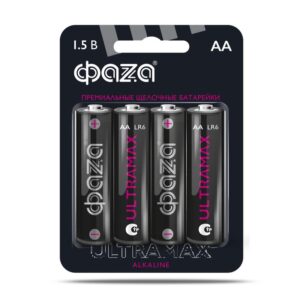 Элемент питания алкалиновый AA/LR6 1.5В Ultra Max LR6UM-B4 BL-4 (уп.4шт) ФАZА 5043022 оптом купить цена