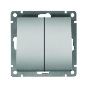 Выключатель 2-кл. СП Афина 10А IP20 механизм серебр. Universal A0023-S оптом купить цена