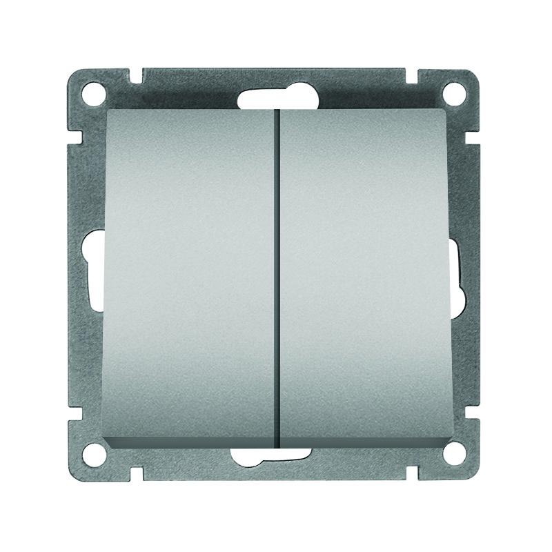 Выключатель 2-кл. СП Афина 10А IP20 механизм серебр. Universal A0023-S купить оптом выгодно Выключатель 2-кл. СП Афина 10А IP20 механизм серебр. Universal A0023-S оптом купить цена