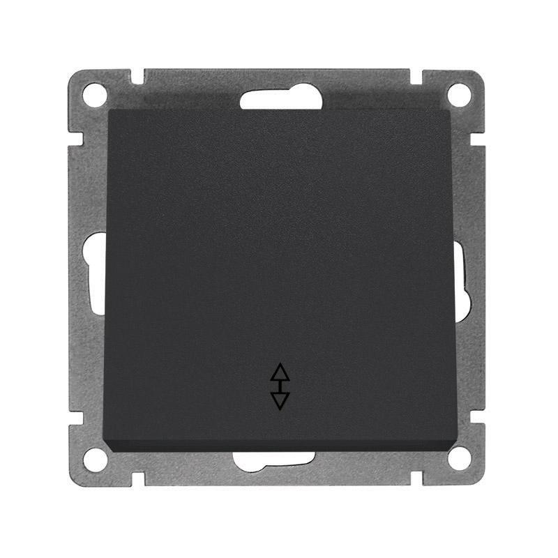 Переключатель проходной 1-кл. СП Афина 10А IP20 механизм графит Universal A0025-Gr купить оптом выгодно Переключатель проходной 1-кл. СП Афина 10А IP20 механизм графит Universal A0025-Gr оптом купить цена