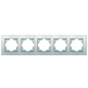 Рамка 5-м Афина универс. серебр. Universal A1042-S оптом купить цена