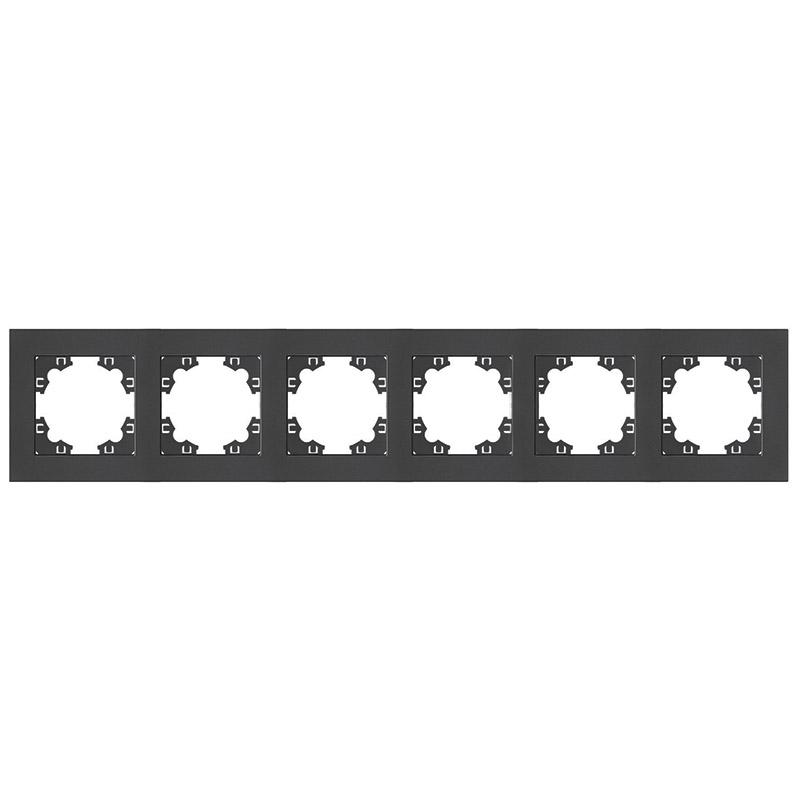 Рамка 6-м Афина универс. графит Universal A1043-Gr купить оптом выгодно Рамка 6-м Афина универс. графит Universal A1043-Gr оптом купить цена