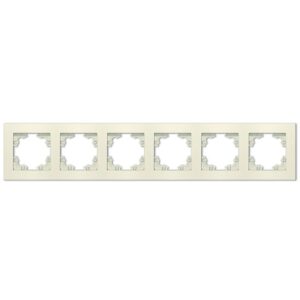 Рамка 6-м Афина универс. сл. кость (ivory) Universal A1043-I оптом купить цена