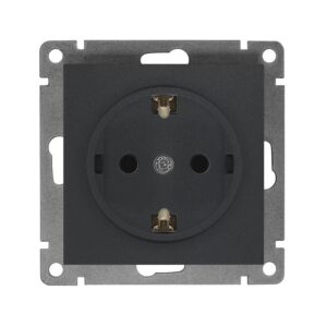 Розетка 1-м СП Афина 16А IP20 с заземл. механизм графит Universal A0028-Gr оптом купить цена