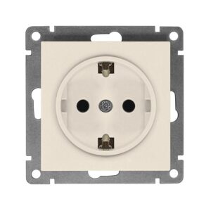 Розетка 1-м СП Афина 16А IP20 с заземл. механизм сл. кость (ivory) Universal A0028-I оптом купить цена