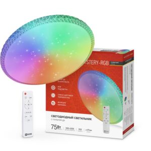 Светильник светодиодный COMFORT MYSTERY-RGB 75Вт 230В 3000-6500К 6000лм 495х85мм с пультом ДУ IN HOME 4690612044637 оптом купить цена