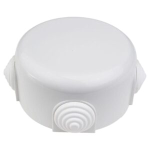 Коробка распределительная 90мм R (4 кабельных ввода в комплекте) пластик бел. Bironi R1-523-21-K оптом купить цена