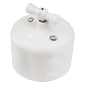 Выключатель проходной 1кл. R керамика бел. Bironi R1-211-01 оптом купить цена