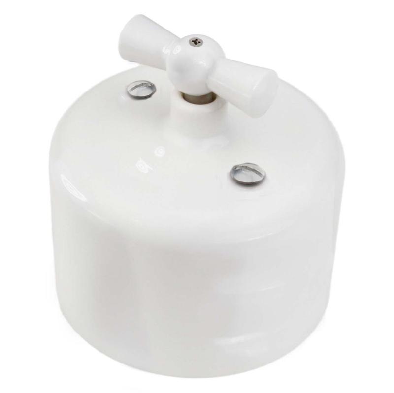 Выключатель проходной 1кл. R керамика бел. Bironi R1-211-01 купить оптом выгодно Выключатель проходной 1кл. R керамика бел. Bironi R1-211-01 оптом купить цена