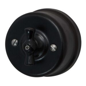 Выключатель 1кл. керамика черн. Bironi B1-200-03 оптом купить цена