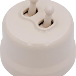 Выключатель 2-кл. (тумблерный) пластик песочн. зол. Bironi B1-232-24 оптом купить цена