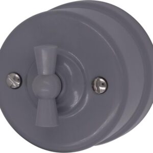 Выключатель проходной 1-кл. пластик титан Bironi B1-201-26 оптом купить цена