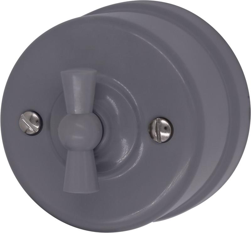 Выключатель проходной 1-кл. пластик титан Bironi B1-201-26 купить оптом выгодно Выключатель проходной 1-кл. пластик титан Bironi B1-201-26 оптом купить цена