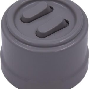 Выключатель 2-кл. (клавишный) пластик титан Bironi B1-222-26 оптом купить цена