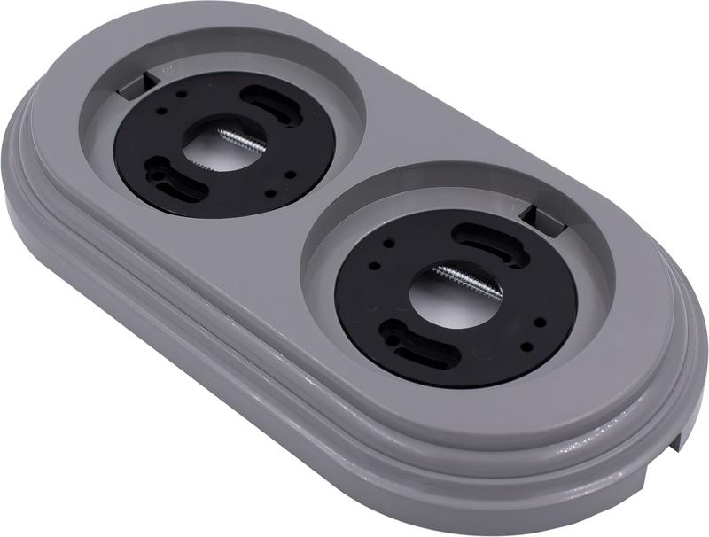 Рамка 2-х постовая пластик титан Bironi BF1-620-26 купить оптом выгодно Рамка 2-х постовая пластик титан Bironi BF1-620-26 оптом купить цена