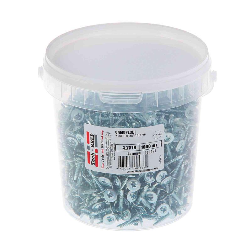 Саморез ШСММ св. 4.2х19 (уп.1000шт) Tech-KREP 100997 купить оптом выгодно Саморез ШСММ св. 4.2х19 (уп.1000шт) Tech-KREP 100997 оптом купить цена