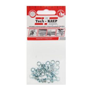 Гайка DIN934 шестигранная М5 оцинк. (уп.40шт) Tech-KREP 103024 оптом купить цена