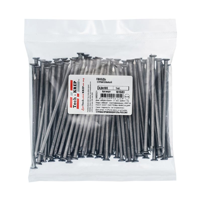 Гвоздь строительный 4.0х100 (уп.1кг) Tech-KREP 101583 купить оптом выгодно Гвоздь строительный 4.0х100 (уп.1кг) Tech-KREP 101583 оптом купить цена