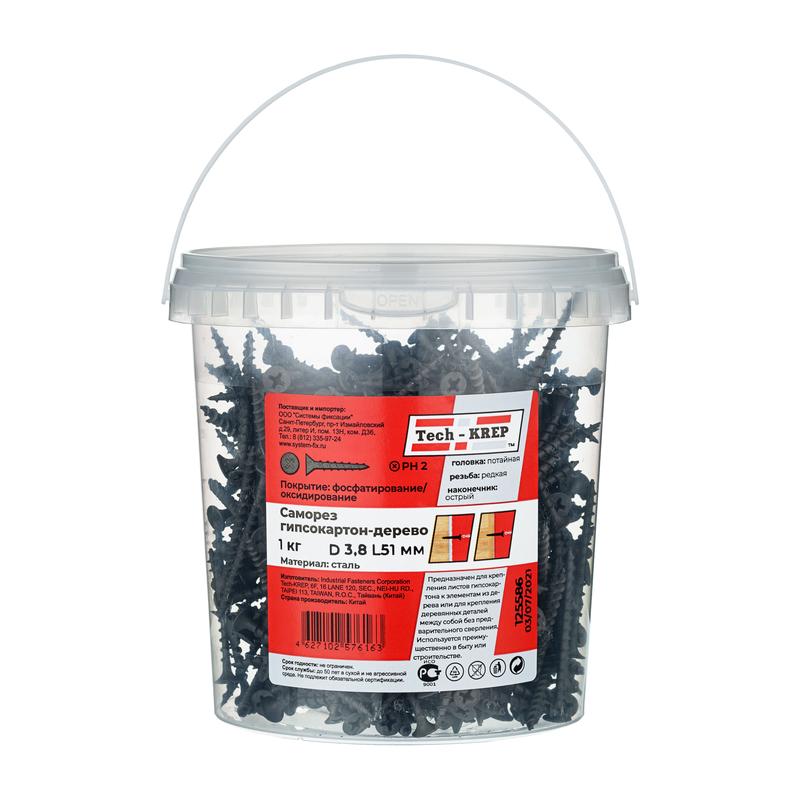 Саморез ШСГД 3.8х51 (уп.1кг) Tech-KREP 125586 купить оптом выгодно Саморез ШСГД 3.8х51 (уп.1кг) Tech-KREP 125586 оптом купить цена