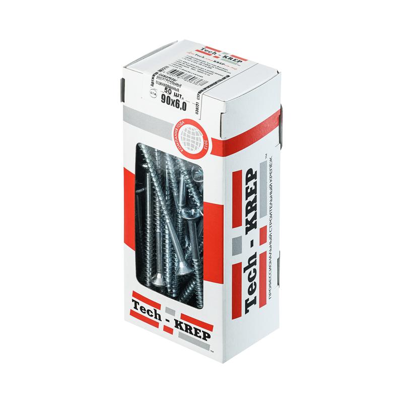 Саморез универсальный 90х6.0мм оцинк. (уп.50шт) Tech-KREP 102211 купить оптом выгодно Саморез универсальный 90х6.0мм оцинк. (уп.50шт) Tech-KREP 102211 оптом купить цена