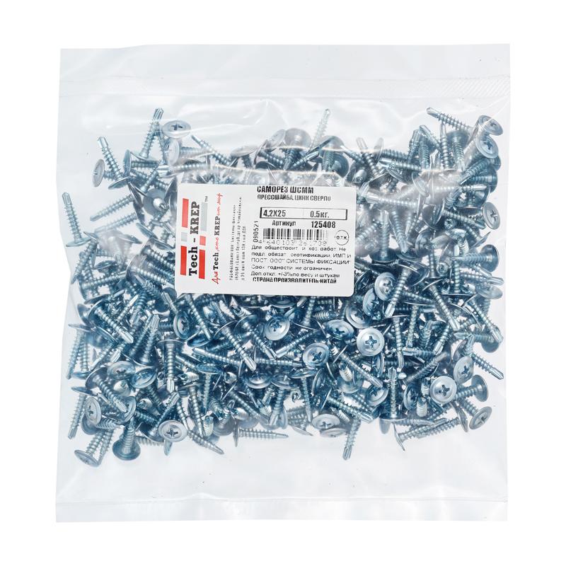Саморез ШСММ св. 4.2х25 (уп.0.5кг) Tech-KREP 125408 купить оптом выгодно Саморез ШСММ св. 4.2х25 (уп.0.5кг) Tech-KREP 125408 оптом купить цена